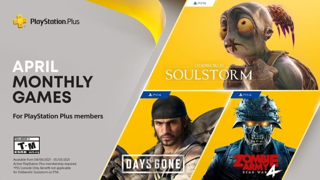 PS+ has a big month in April with Days Gone, Oddworld, and Zombie Army