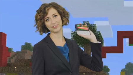 Build a Minecraft shrine to Kristen Schaal on Xperia Play 