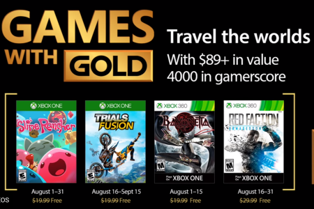 August Games with Gold Xbox One Xbox 360