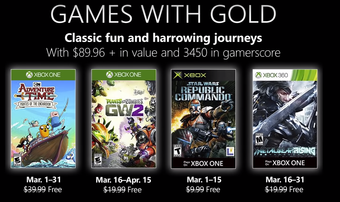 Games with gold march on sale 2019