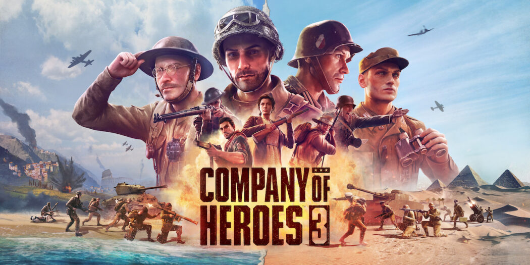 Soldier's saluting on top of a logo that reads Company of Heroes 3