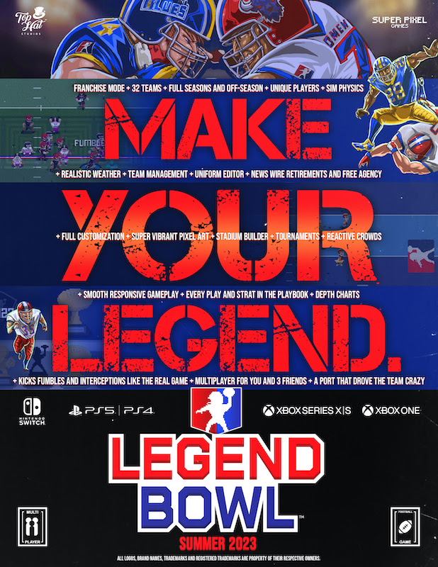 Retro looking football but with a modern twist - Legend Bowl is on Xbox,  PlayStation, Switch