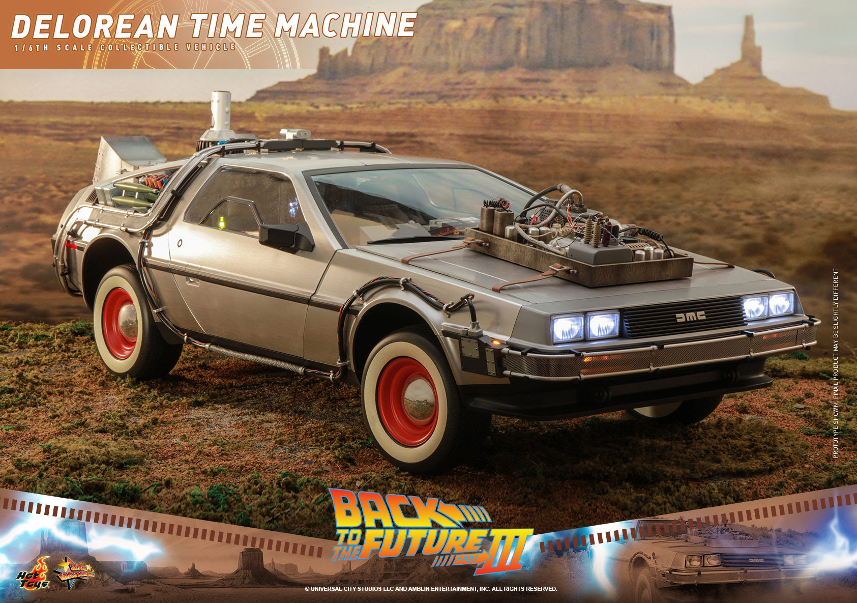 Bandai Hot Wheels Chara Wheels DeLorean Back to the Future