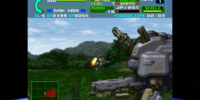 Assault Suit Leynos 2 Saturn Tribute brings the side-scrolling mech shooter west for the first time